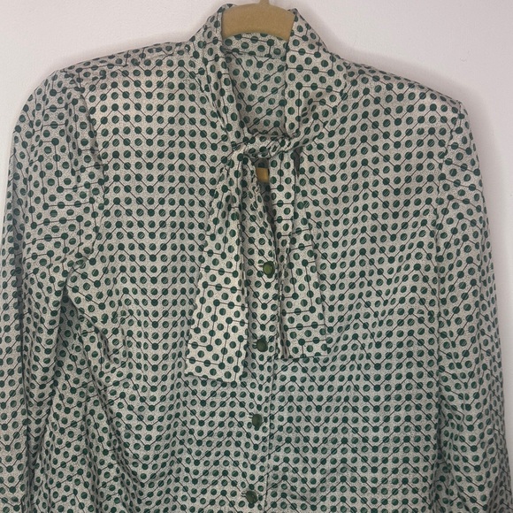 ⚠️2/$10 Polka Dot Blouse with Tie Neck - Picture 2 of 4